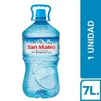 Tottus Agua mineral sin gas bidón bidón 7 l oferta