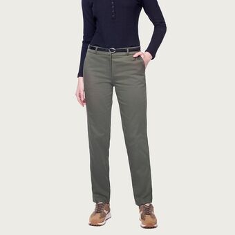Mentha & Chocolate Pantalon bas correa verde oferta