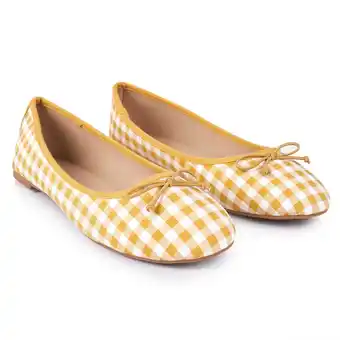 Tottus Ballerina vichy mujer mostaza 37 oferta
