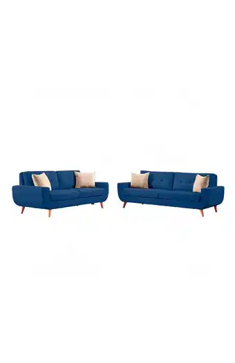 Tiendas EFE Juego de sala 3-2 mango azul oferta