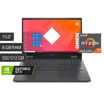 Phantom Laptop hp omen 15-en0001la / ryzen 7 / 8gb ram / 512gb ssd / geforce gtx 1650 4gb / windows 10 oferta