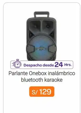 Promart Parlante Onebox inalambrico Bluetooth Karaoke oferta