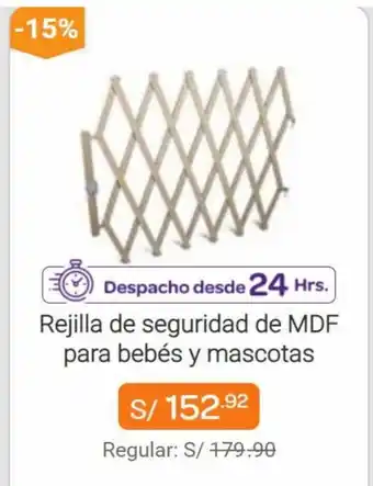 Promart Rejilla de seguridad de MDF para bebes y mascotas oferta