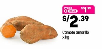 Plaza Vea Camote amarillo x kg oferta