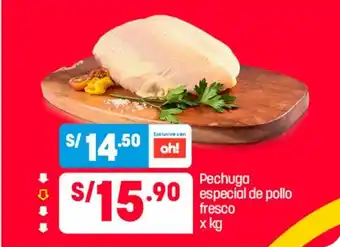 Plaza Vea Pechuga especial de pollo fresco x kg oferta