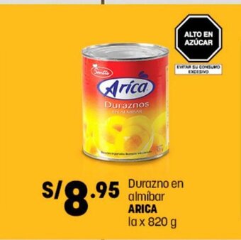 Plaza Vea Durazno en almibar Arica la x 820g oferta