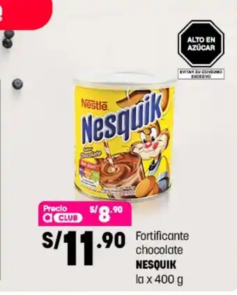 Plaza Vea Fortificante Chocolate Nesquik la x 400g oferta