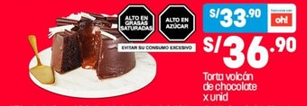 Plaza Vea Torta volcan de chocolate x unid oferta