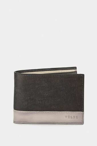 Vélez Billetera ópalo de cuero para hombre efecto textil oferta