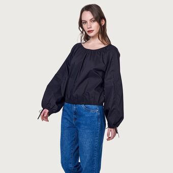 Mentha & Chocolate Blusa anita negro oferta