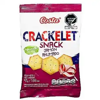 Platanitos Costa crackelet snack jamon ahumado 47 g oferta