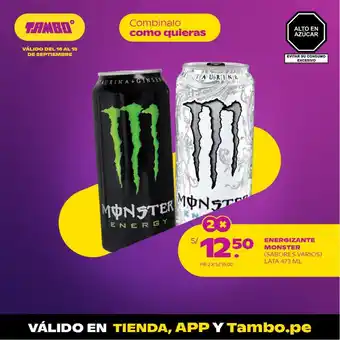 Tambo Energizante Monster oferta