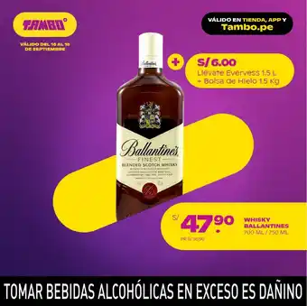 Tambo Whisky Ballantines oferta