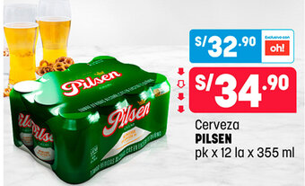 Plaza Vea Cerveza Pilsen pk x 12 la x 355 ml oferta