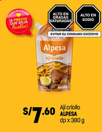 Plaza Vea Aji criollo Alpesa dp x 380g oferta