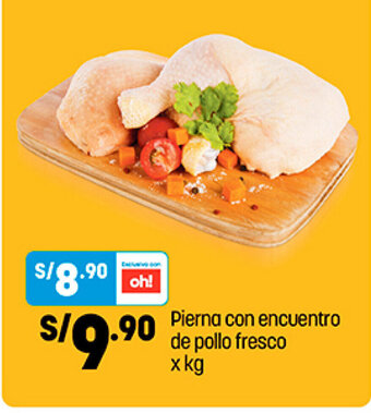 Plaza Vea Pierna con encuentro de pollo fresco x kg oferta