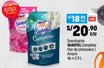 Plaza Vea Suavizante Suavitel Complete flor de primavera Acqua dp x 2.3 L oferta