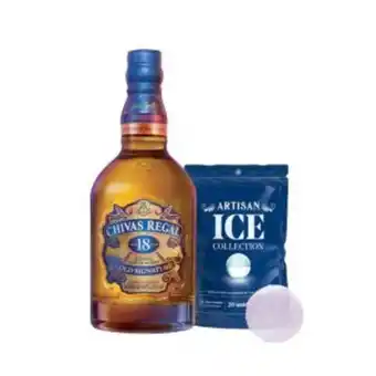 Almendariz Chivas regal 18 años x 700 ml + artisan ice collection esferas 5cm x 20 und. oferta