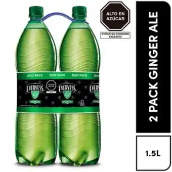 Tottus Gasesosa evervess ginger ale two pack 1.5 l oferta