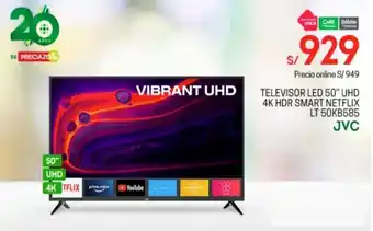 Tottus Televisor LED 50" JVC oferta