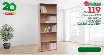 Tottus Biblioteca 5 Divisiones Casa Joven oferta