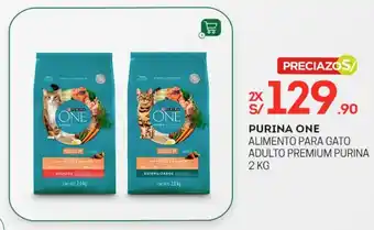 Tottus Purina One Alimento para Gato Adulto Premium 2 x 2kg oferta