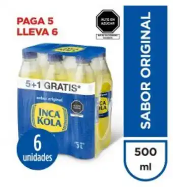 Freshmart Gaseosa inca kola original - botella 500ml (pack x6) - pack oferta