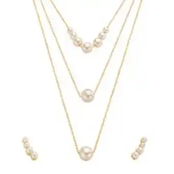 Ésika Estuche collar + aretes pearl levels oferta