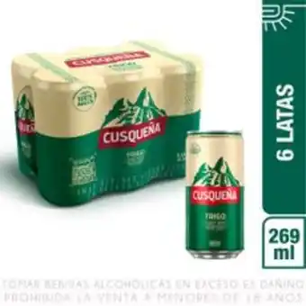 Metro Sixpack cerveza cusqueña trigo lata 269ml oferta
