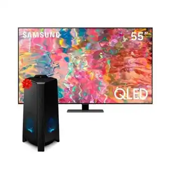 Hiraoka Tv samsung qled 4k smart 55" qn55q80bagxpe (2022) + torre de sonido samsung 300w mx-t40 oferta