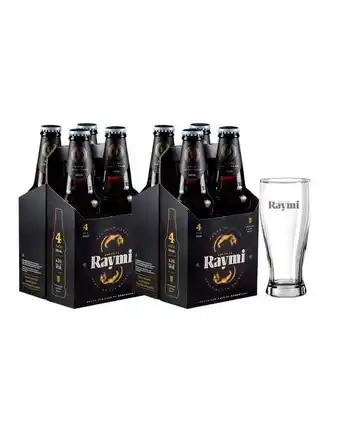 Sumon Licores Cerveza raymi lager beer 330ml - four pack x2 + vaso oferta