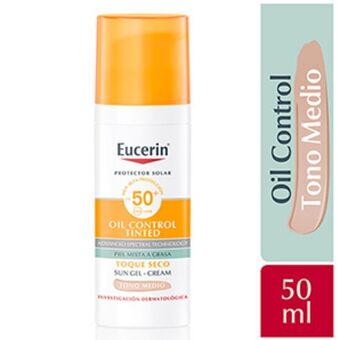 Mifarma Protector solar facial eucerin oil control fps 50+ tono medio - frasco 50 ml oferta