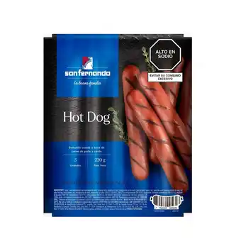 Tottus Six pack hot dog san fernando 220 gr oferta