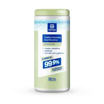 Tottus Toallitas humedas desinfectantes fresh tottus 35 unidades oferta