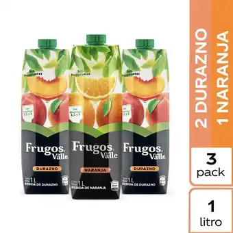 Tottus Tripack frugos naranja + durazno oferta