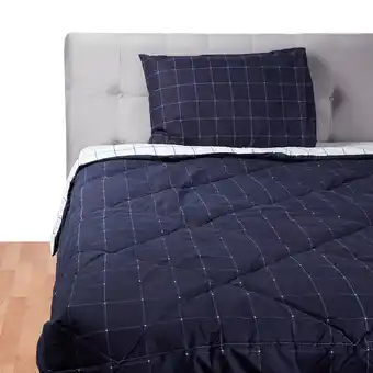 Tottus Cubrecama vera est 1.5plz negro oferta