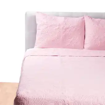 Tottus Cubrecama lara 2plz rosa oferta