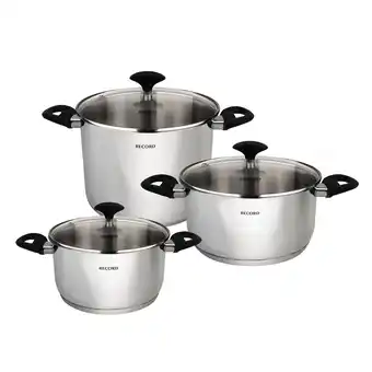 Tottus Juego de ollas acero inoxidable gia plus 22+26cm + olla alta 24cm oferta