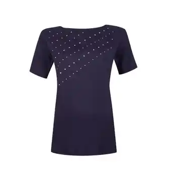Tottus Polo detalle brillo mujer l azul marino oferta