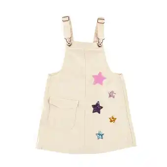 Tottus Vestido tirantes star niña talla 3 crema oferta