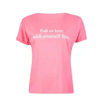 Tottus Polo estampado mujer m guinda oferta