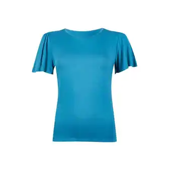 Tottus Polo manga vuelo mujer m azul oferta