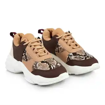 Tottus Zapatilla chunky animal print marron 36 oferta