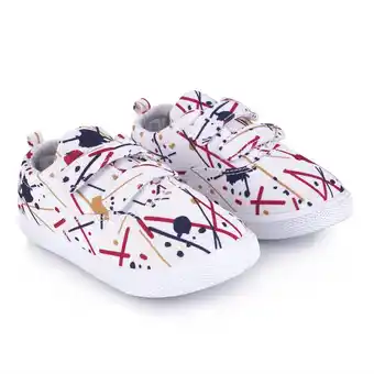 Tottus Lonas velcro print niño blanco 25 oferta