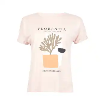 Tottus Polo estampado mujer m arena oferta