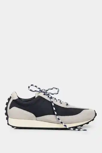 Vélez Zapatilla plana atlas de cuero y lona para hombre inspiración deportiva oferta