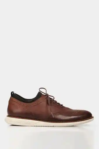 Vélez Zapatos cordón slack de cuero para hombre efecto envejecido oferta