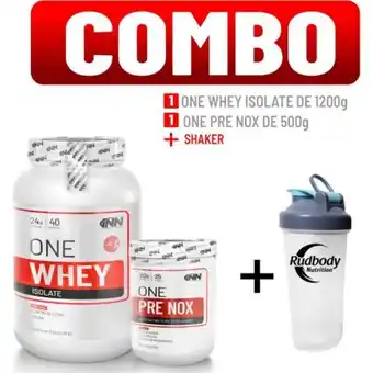 Platanitos Innovate nutrition combo innovate nutrition - one whey isolate 1.200 kg vainilla + one pre nox 500 gr. fruit punch + shaker oferta