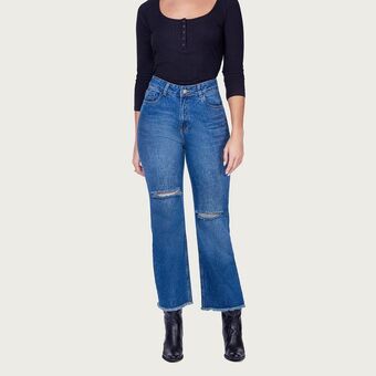 Mentha & Chocolate Jean gricol azul oferta