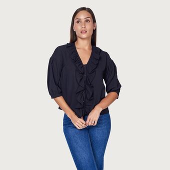 Mentha & Chocolate Blusa gina negro oferta
